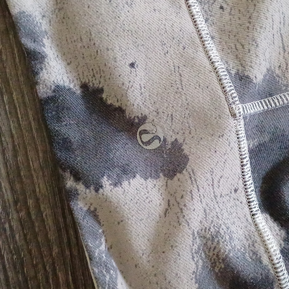 🔥🔥🔥Lululemon Wunder Under floral platoon Silver spoon cropped leggings 8 grey - Picture 8 of 13